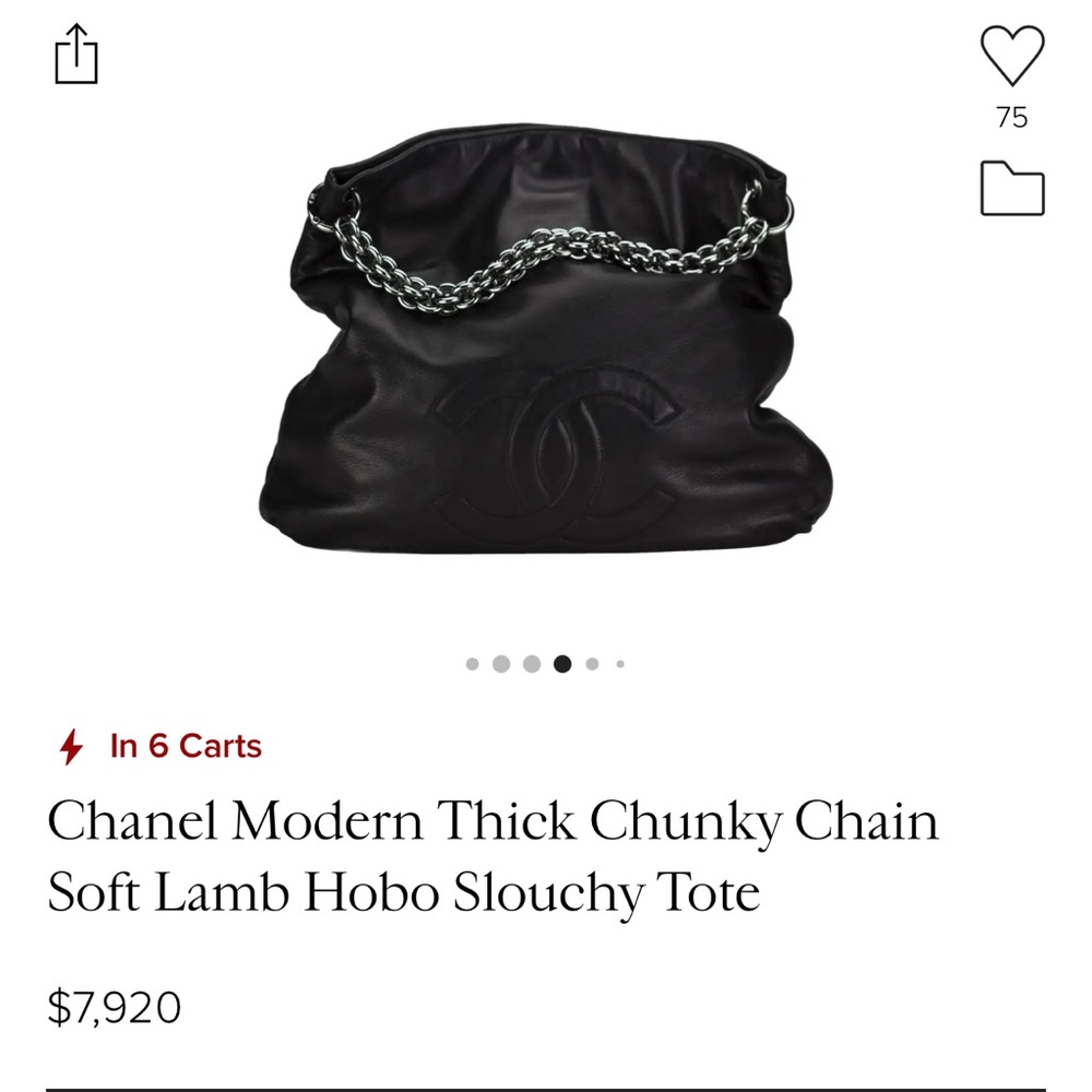 CHANEL Hobo Leather Purse - Picture 5 of 6